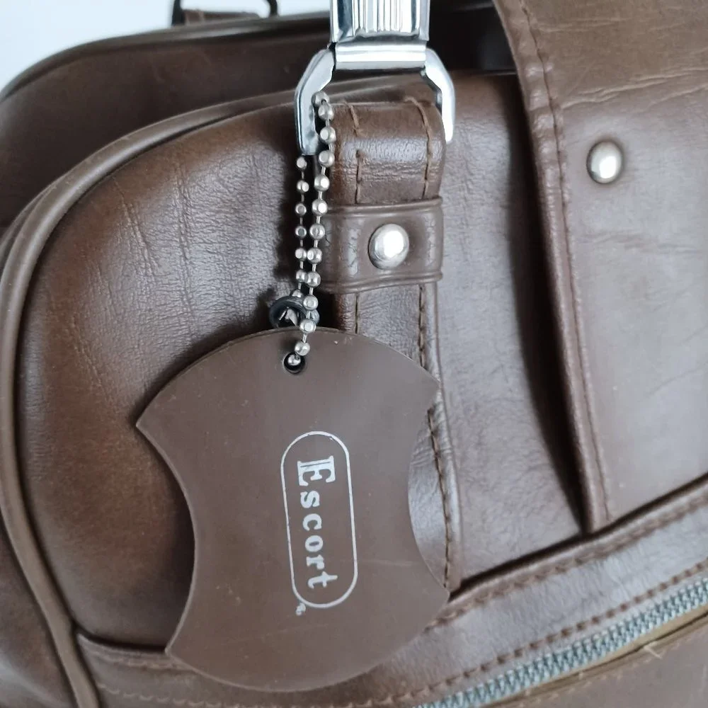 💼 Vintage Brown Faux Leather Shoulder Bag / Murse 💼